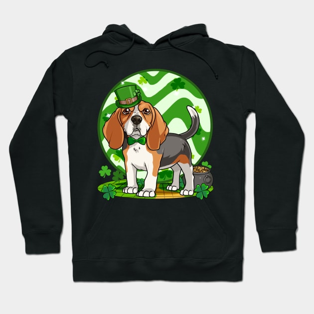 Beagle Leprechaun St Patricks Day Irish Dog Hoodie by Noseking